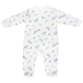 In the Farm Printed Zipper Footie |  Baby Boy