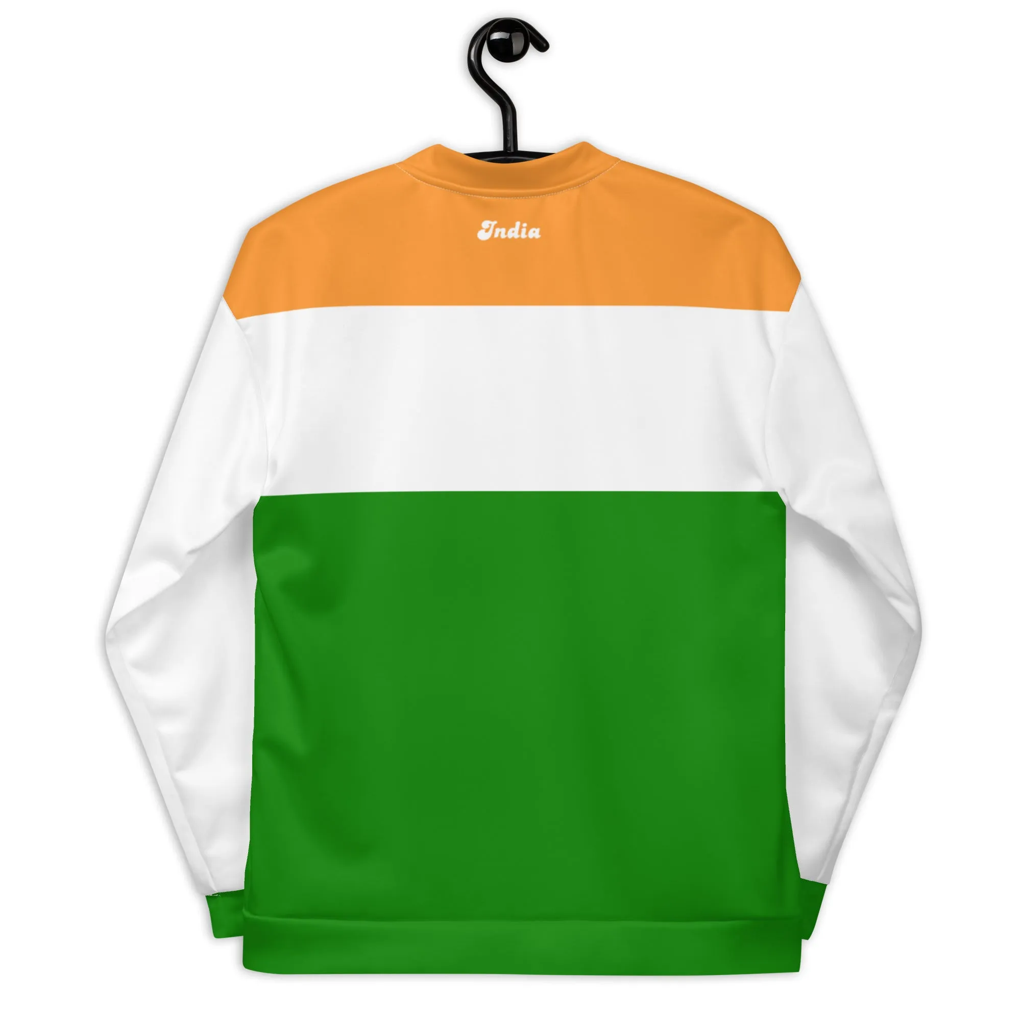 Indian Print Jacket / India Flag Colors Bomber Jacket For India Lover