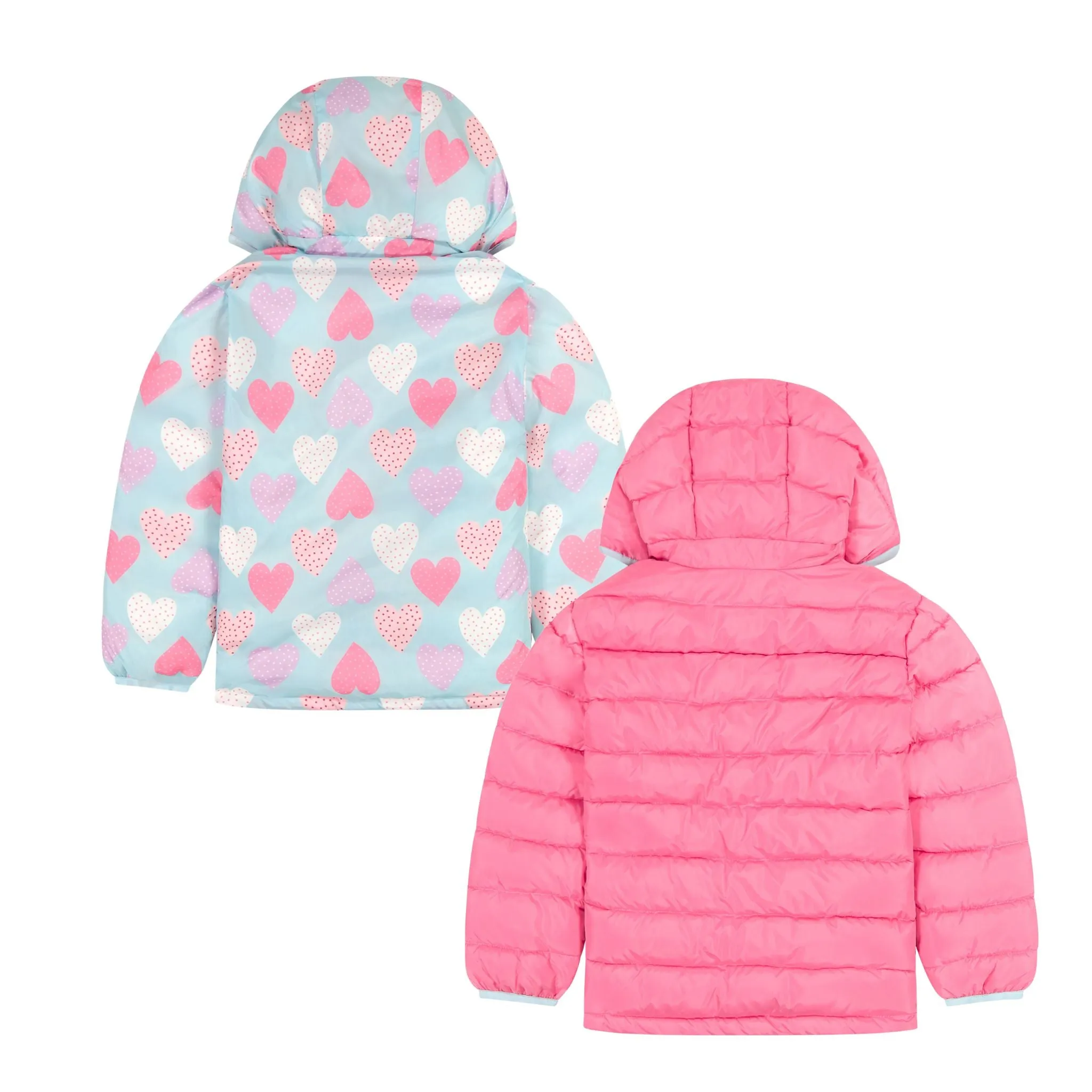 Infant Girls Reversible Puffer | Pink