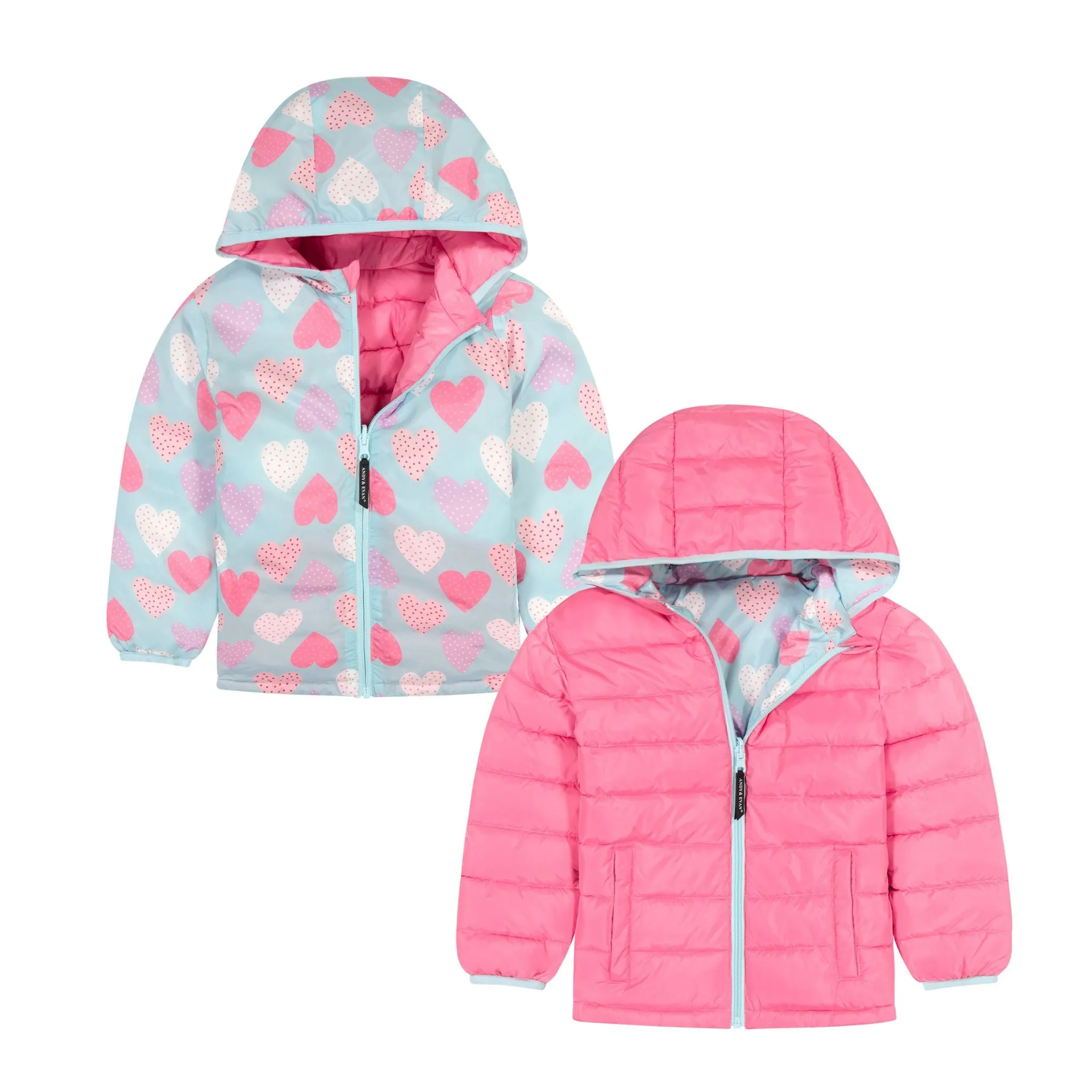 Infant Girls Reversible Puffer | Pink