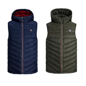 Jack & Jones Mens 'JJ Ehero' Hooded Bodywarmer/ Gilet Padded