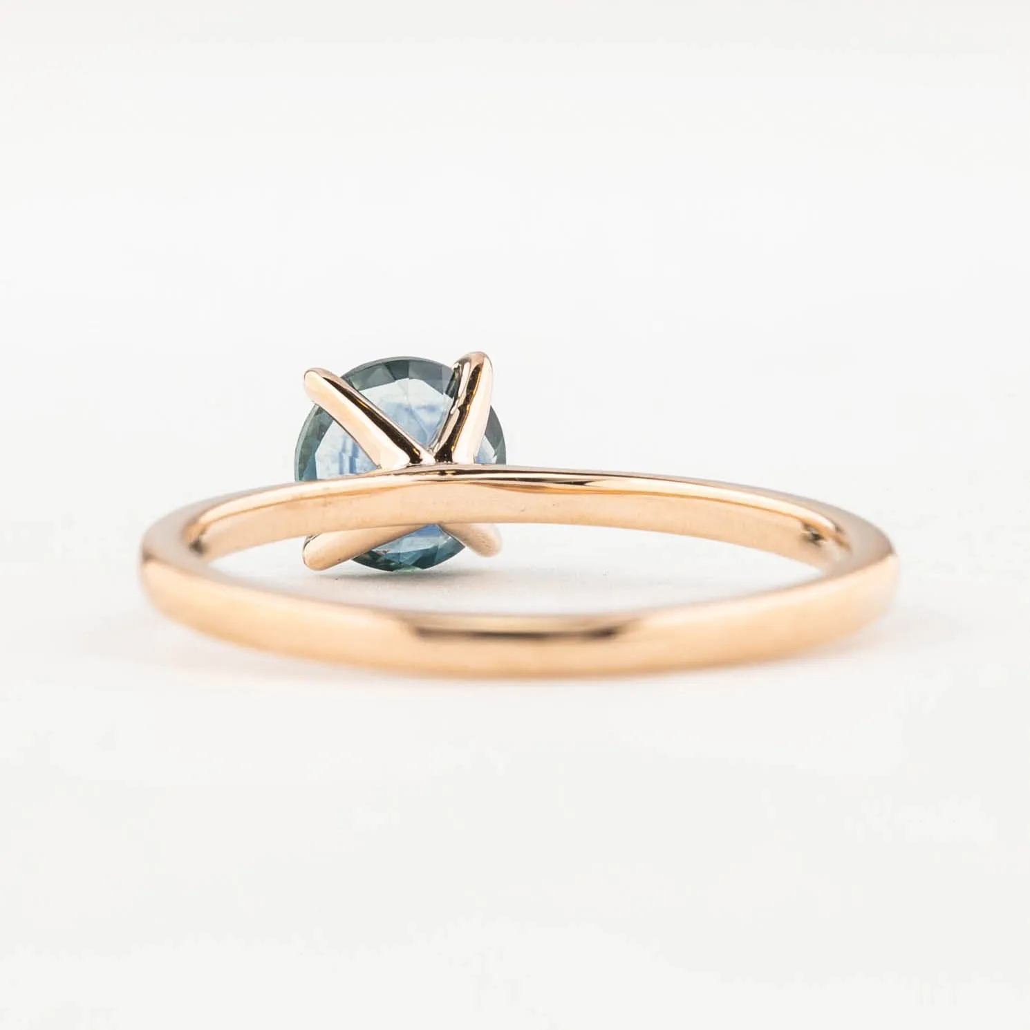 Jane Ring 1.08ct Montana Sapphire Ring 14K Rose Gold, One of a kind