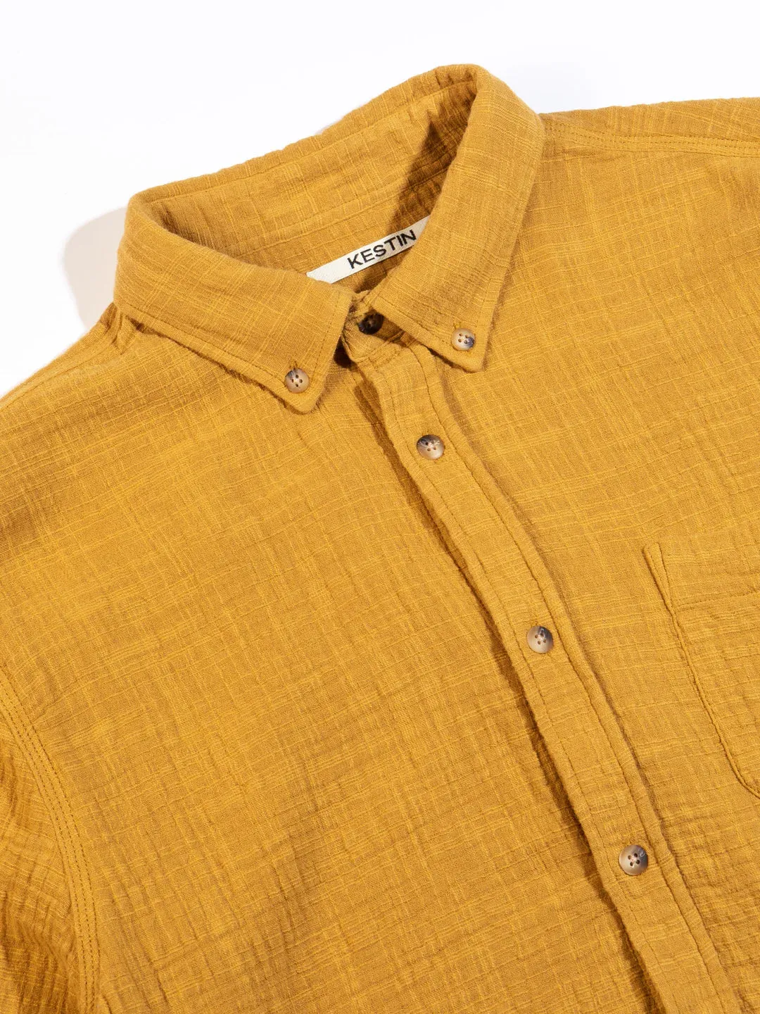 KESTIN Raeburn Button Down Shirt in Ochre