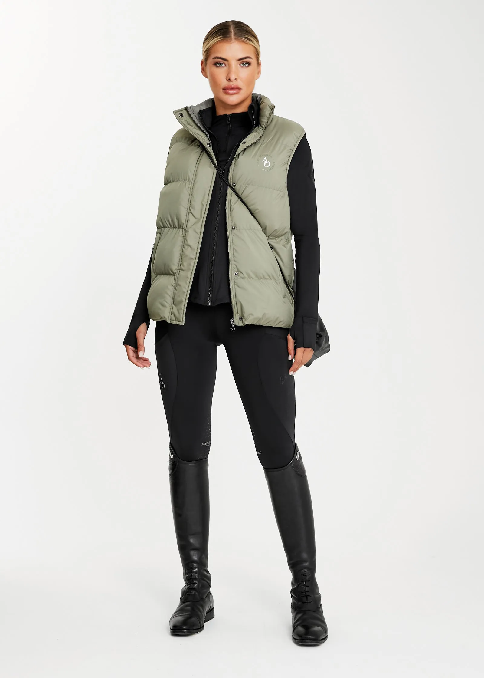 Khaki Puffer Gilet