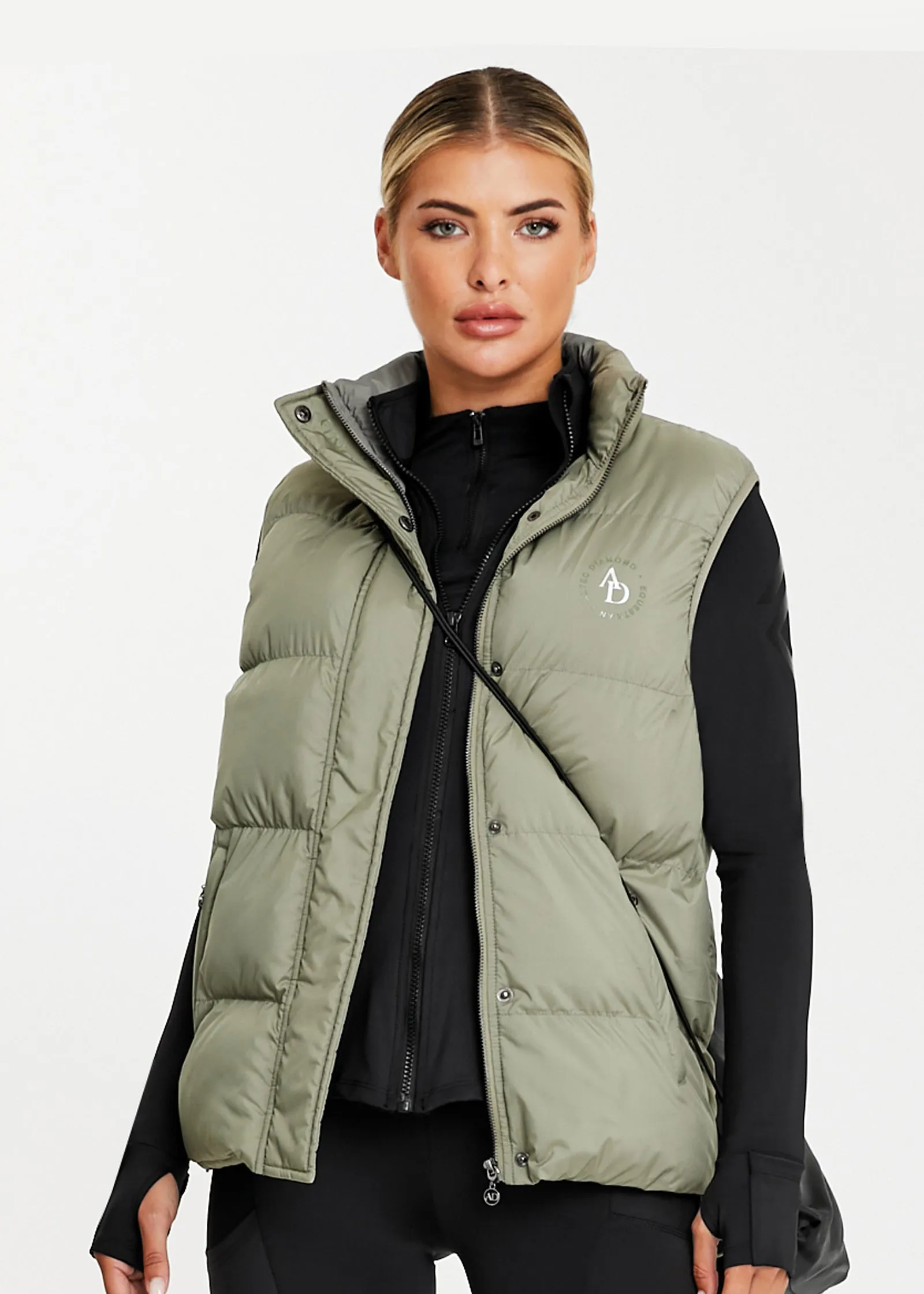 Khaki Puffer Gilet