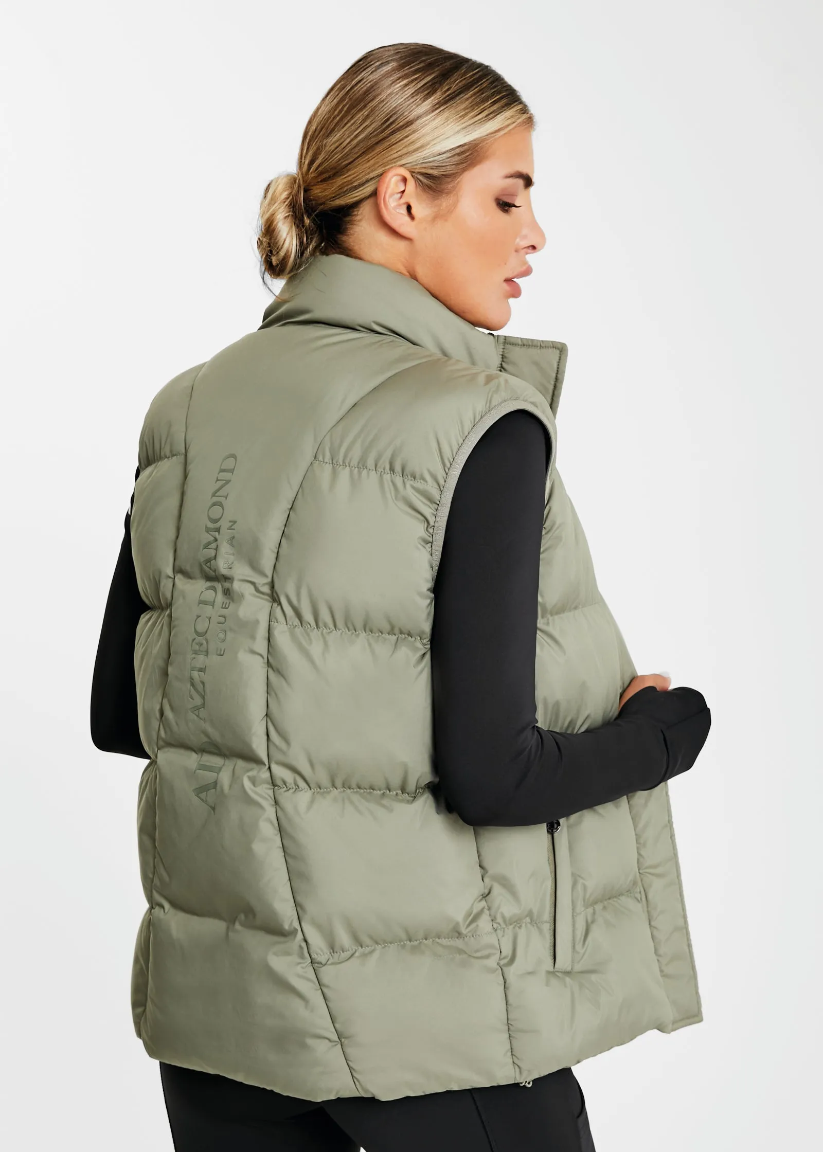 Khaki Puffer Gilet