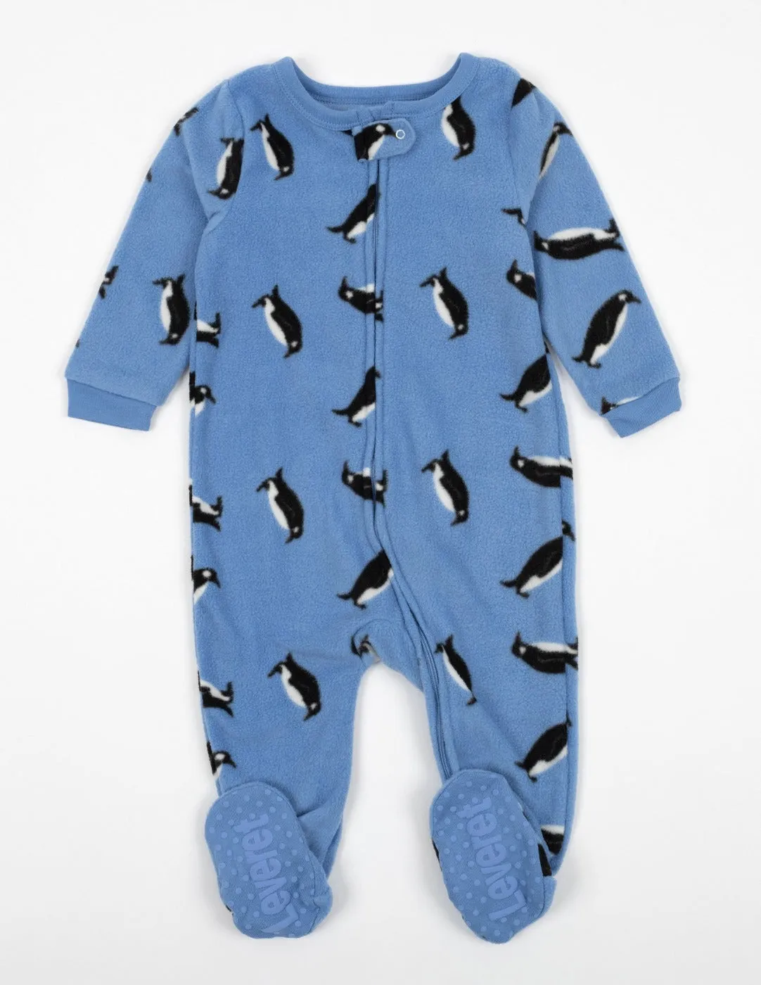 Kids Footed Fleece Penguin Pajamas