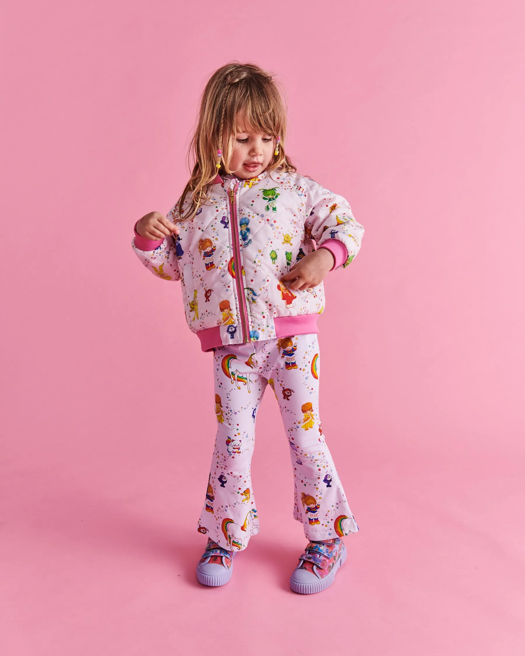 Kip & Co X Rainbow Brite | Rainbow Brite Star Shower Bomber Jacket.