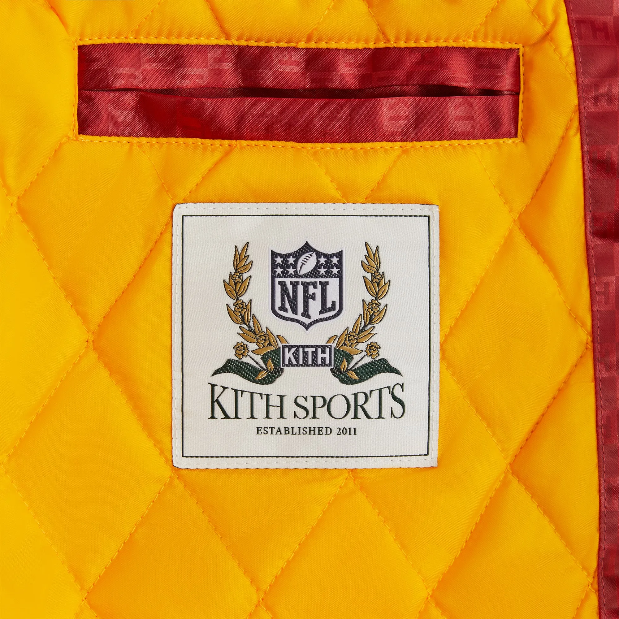 Kith for the NFL: Commanders Satin Bomber Jacket - Prompt