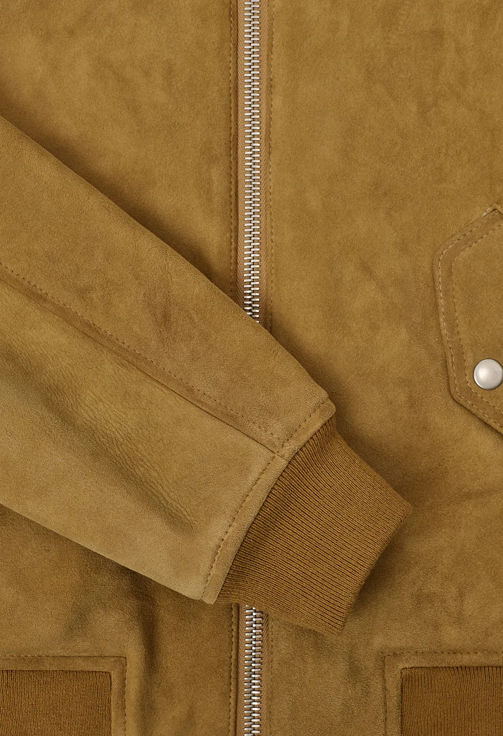 Leather Bogota Bomber / Tan Suede