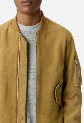 Leather Bogota Bomber / Tan Suede