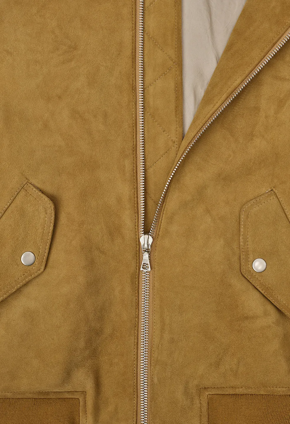 Leather Bogota Bomber / Tan Suede