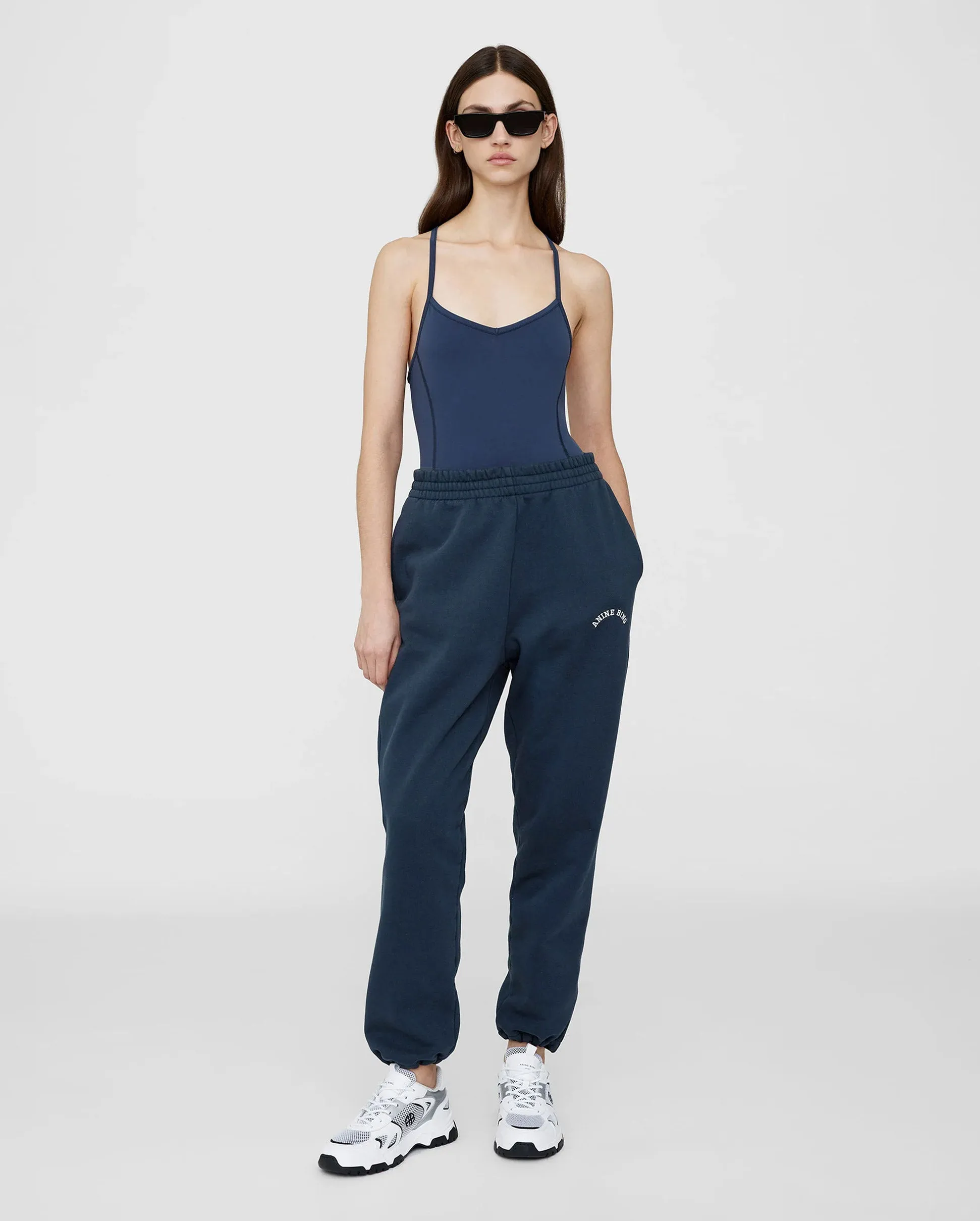 Anine Bing Navy Blue Leone Jogger