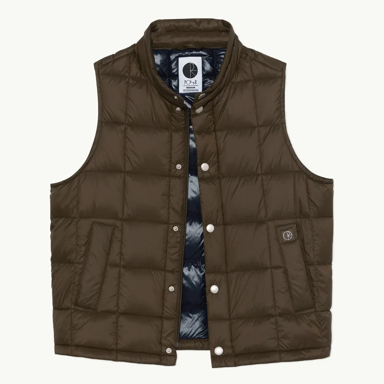 LIGHTWEIGHT PUFFER VEST BROWN