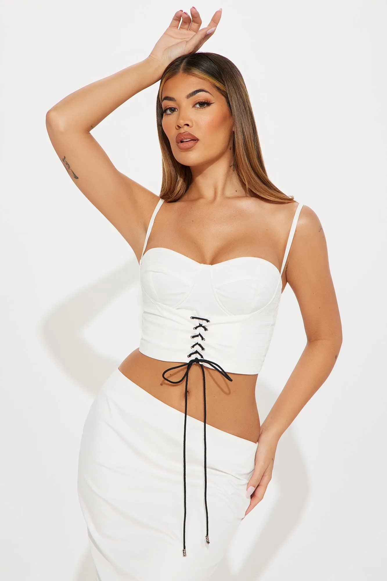 Lyla Skirt Set - White