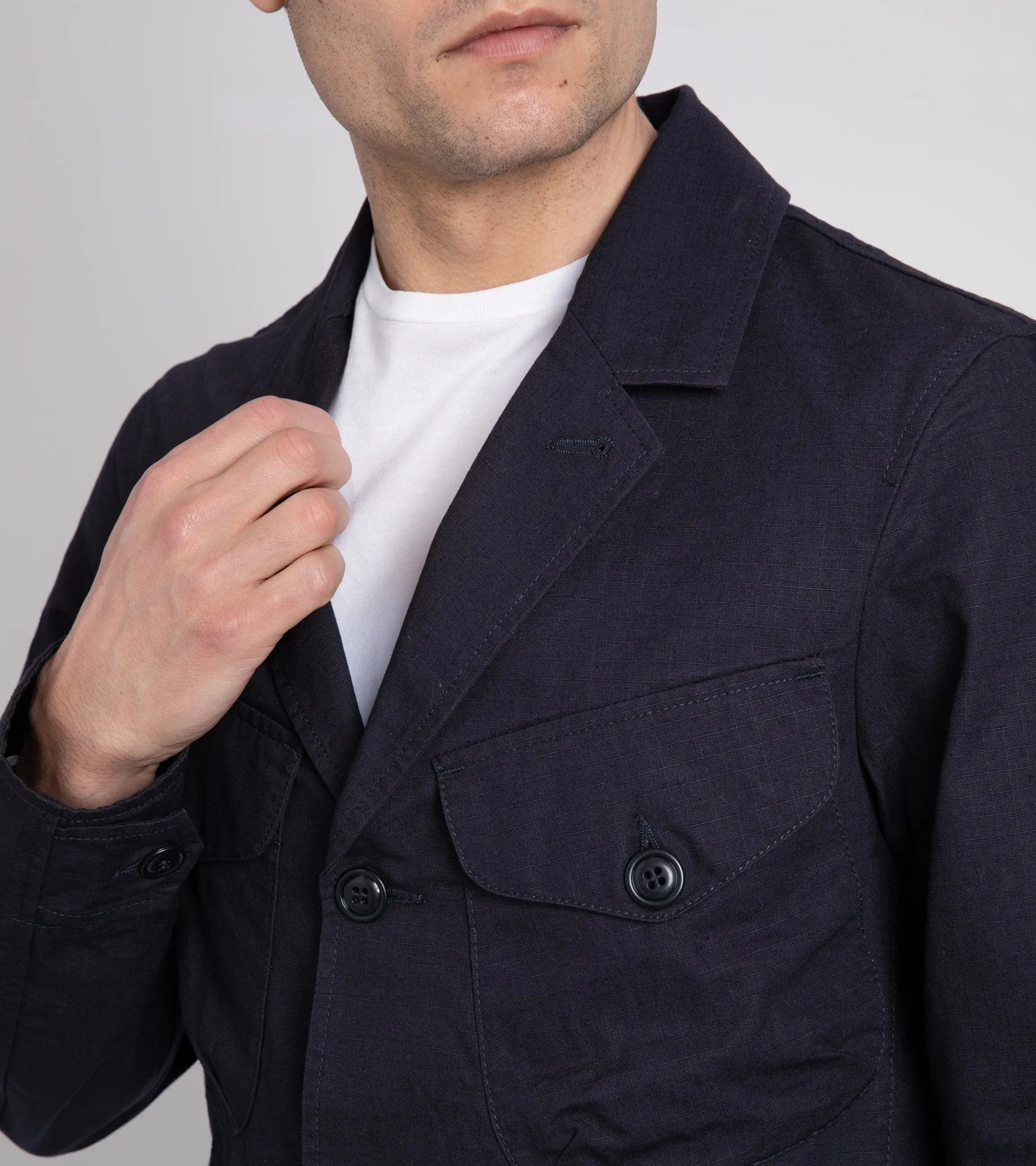 Manifattura Ceccarelli Ripstop Bush Jacket: Navy