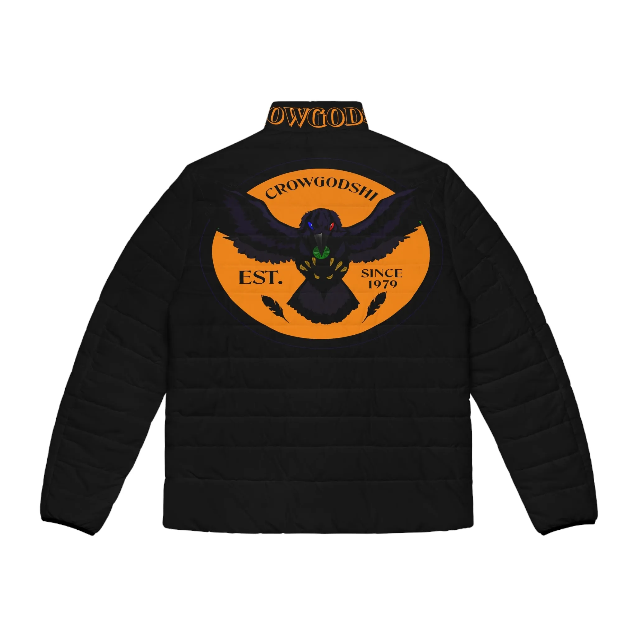 Men's 3rd GEN Puffer Jacket, BLACK W/ ORANGE LOGO