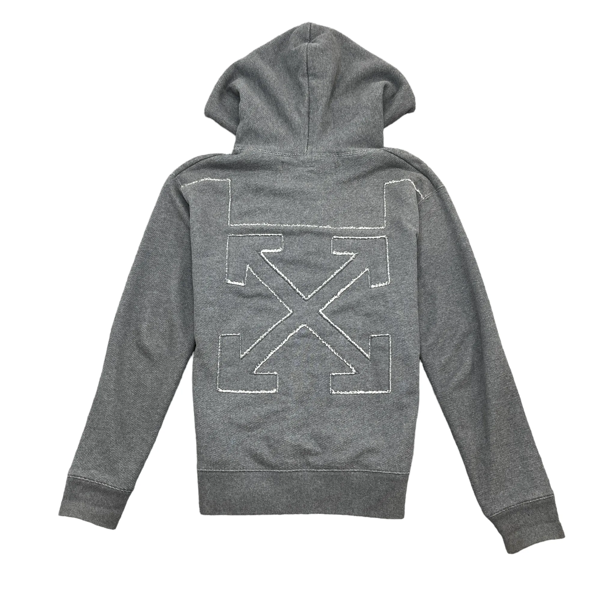 Men's Arrow Logo Hoodie Grey Size XXL