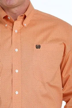 MEN'S CINCH STRETCH GEOMETRIC PRINT BUTTON-DOWN