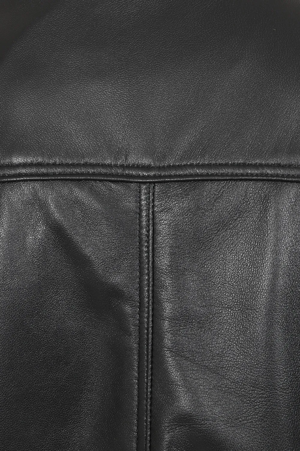 Men's Classic Black. Genuine Leather Bomber Jacket - BARRY - Ryan