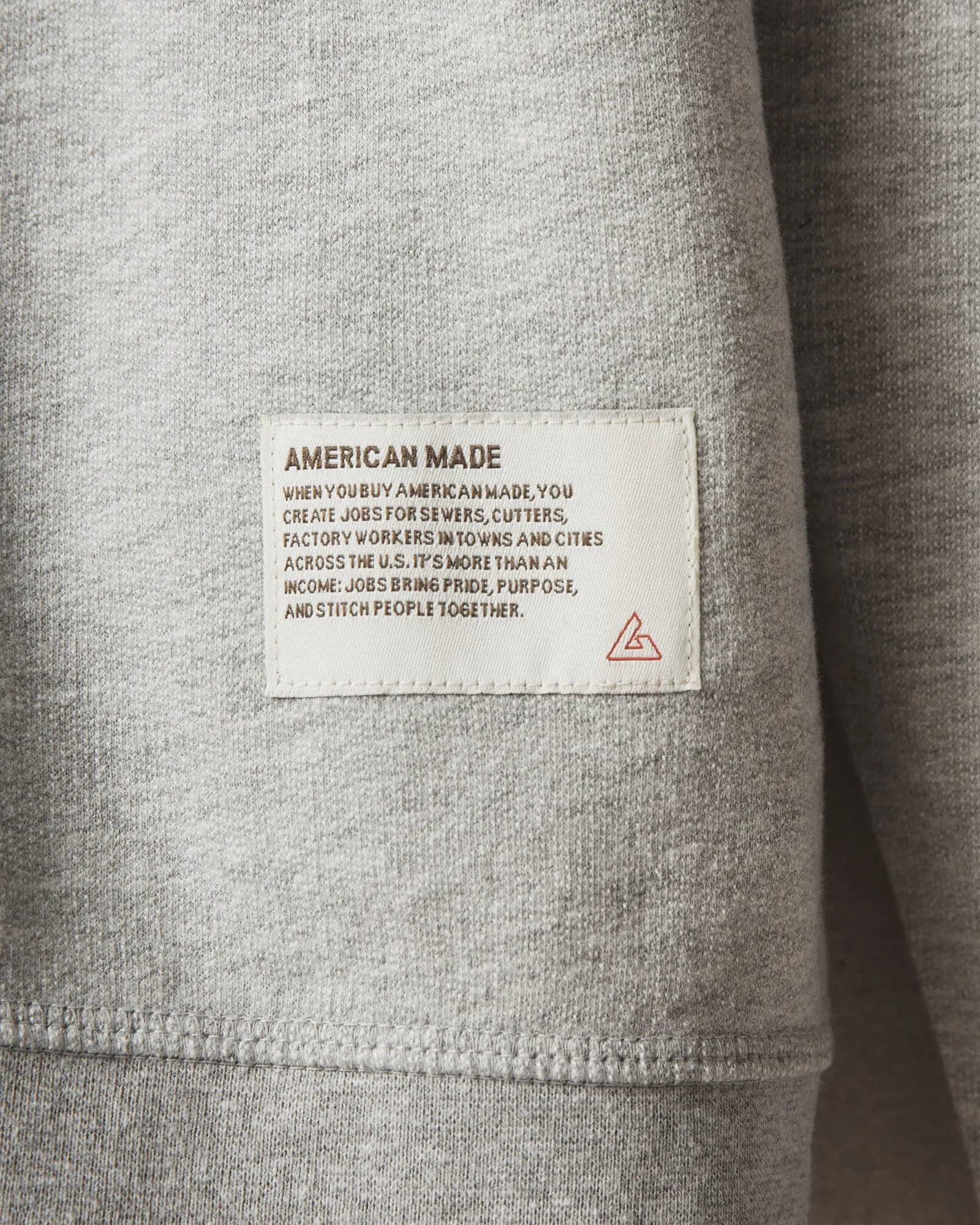 Men's French Terry Crew American Made - Ash Heather