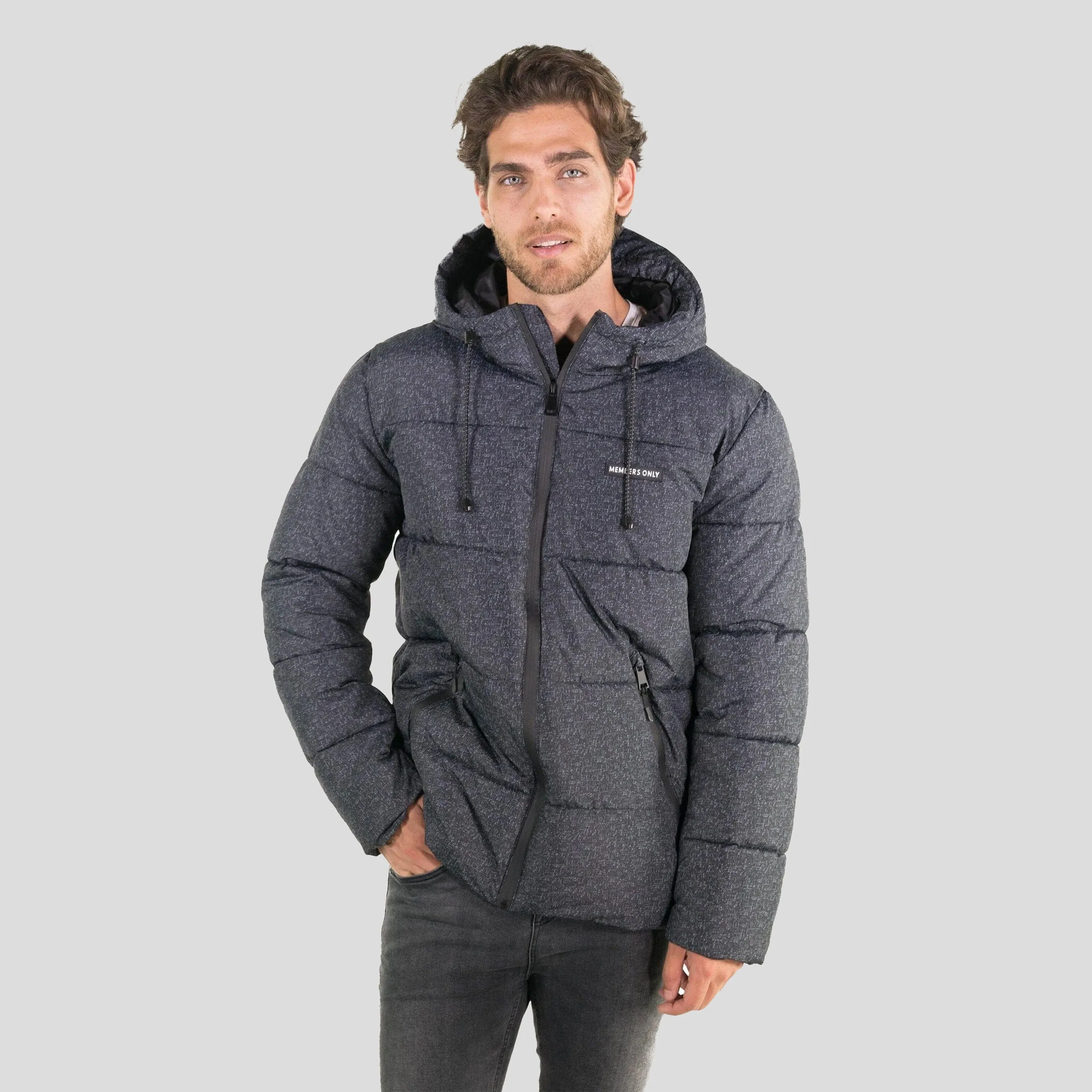 Men's Heather Print Puffer Jacket - FINAL SALE