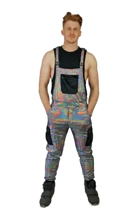 Mens Slim Fit Overalls - Silver Supernova