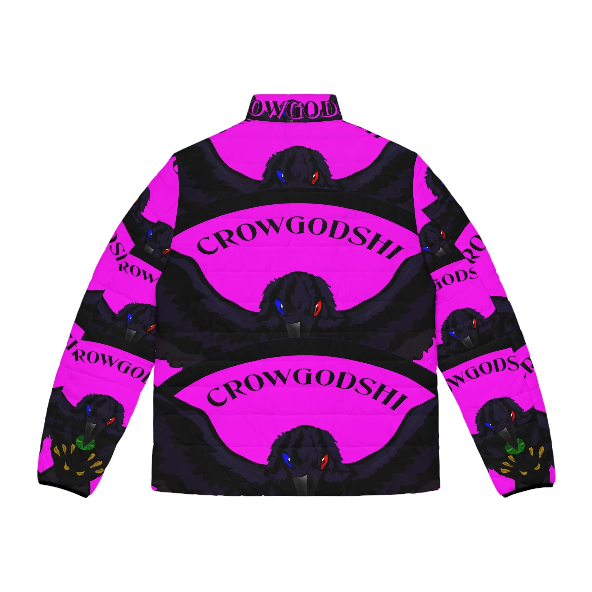 Men's Special Edition Crowgodshi Puffer Jacket, PINK LOGO