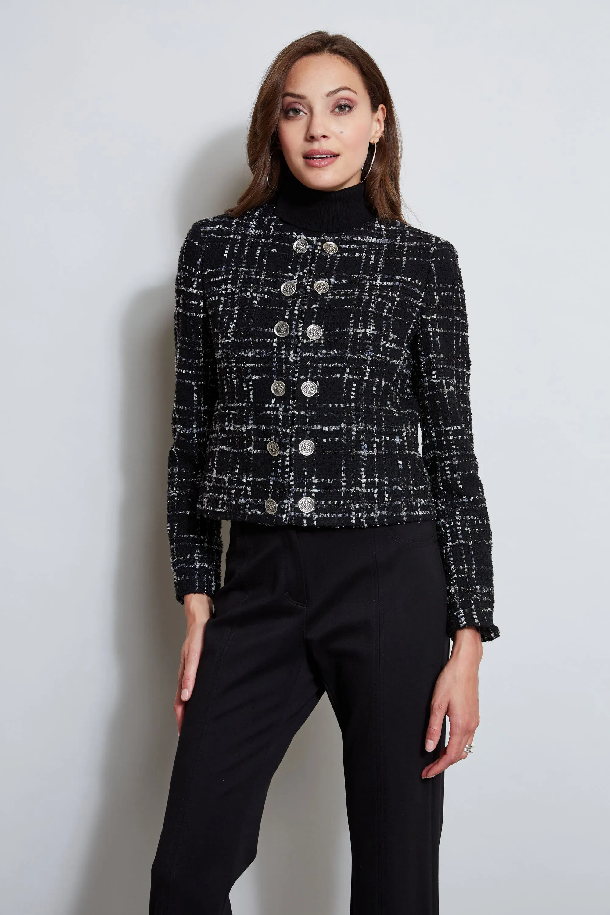 Metallic Kissed Tweed Jacket