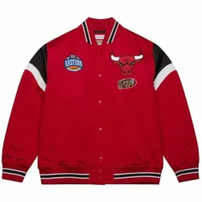 Mitchell & Ness NBA Chicago Bulls Heavyweight Satin Jacket (Scarlet)