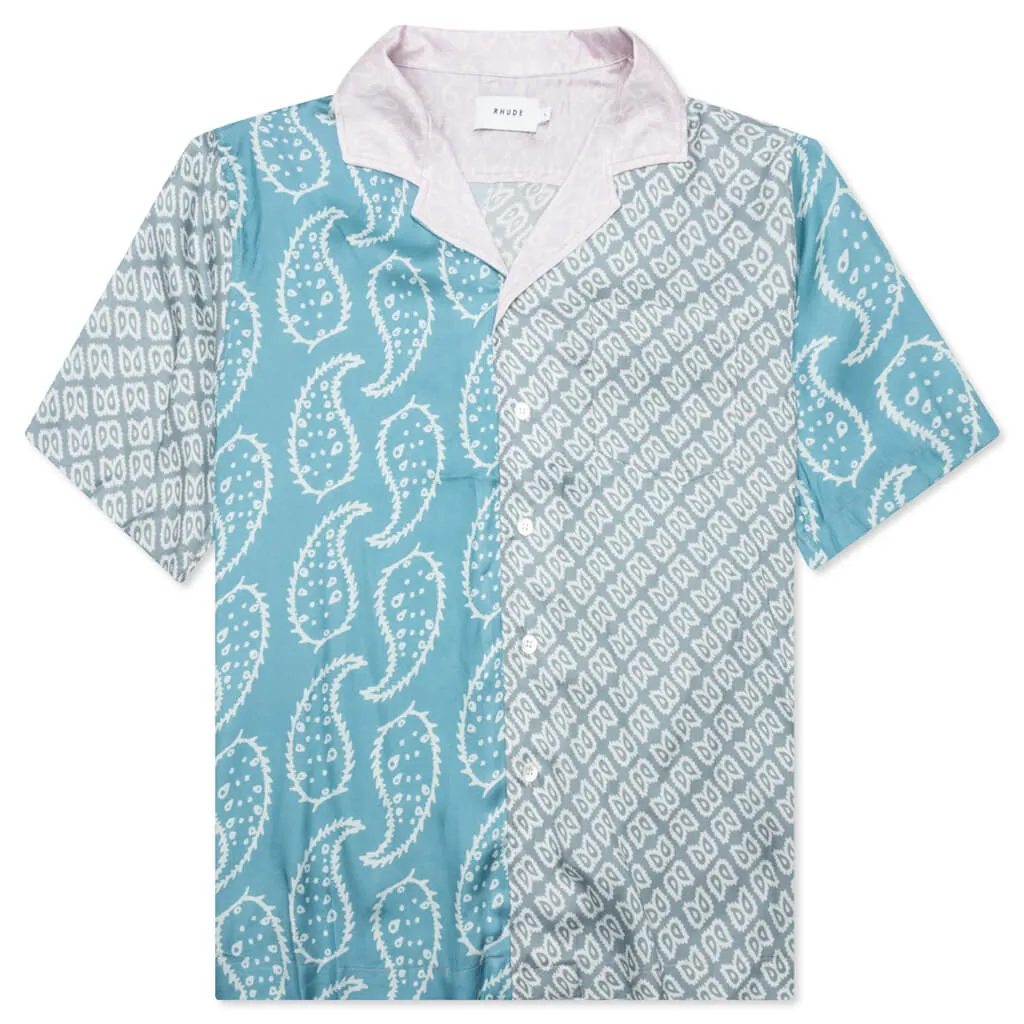 Multi Paisley Button Down - Green/Blue