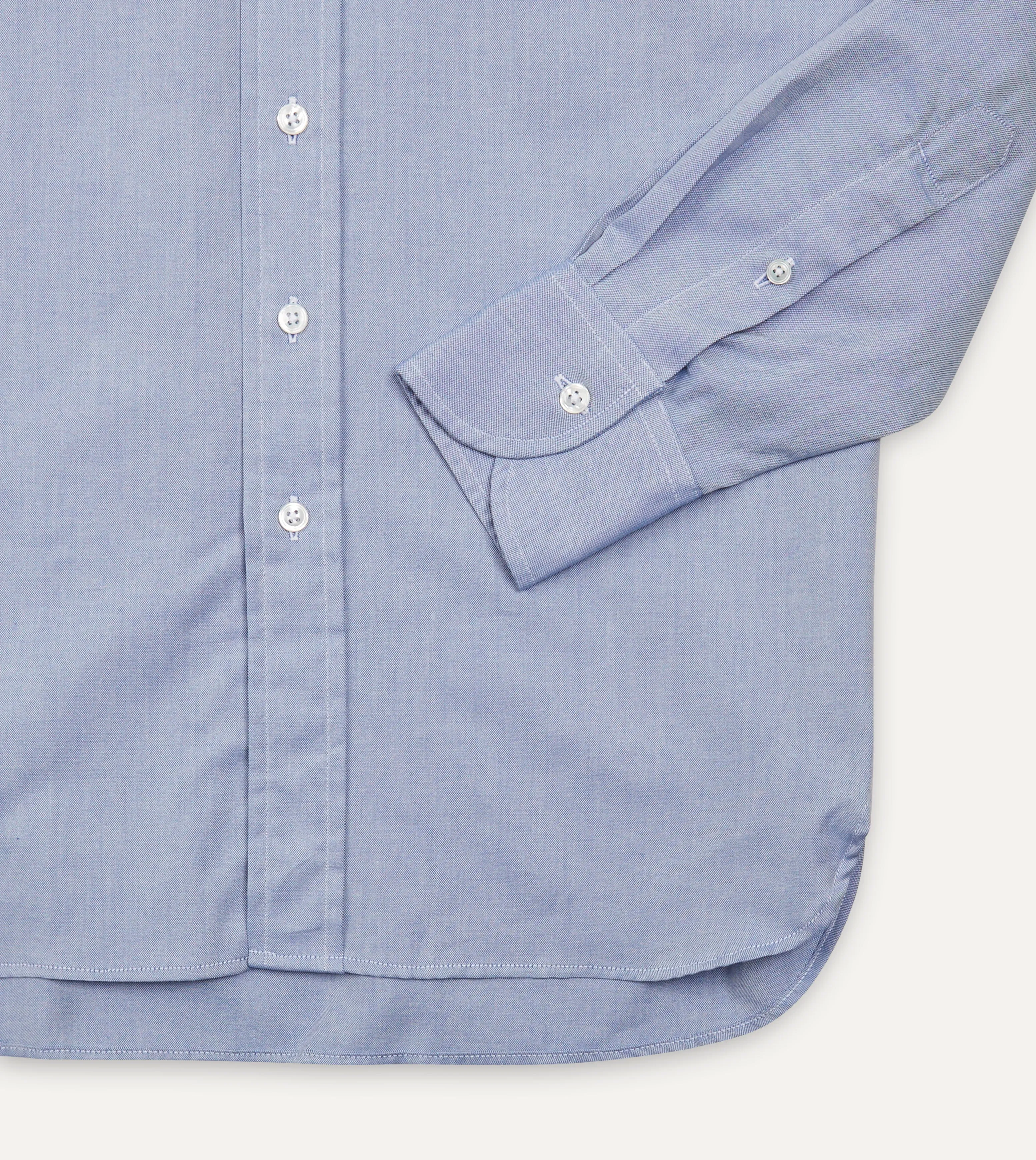 Navy Pinpoint Oxford Cotton Cloth Button-Down Shirt