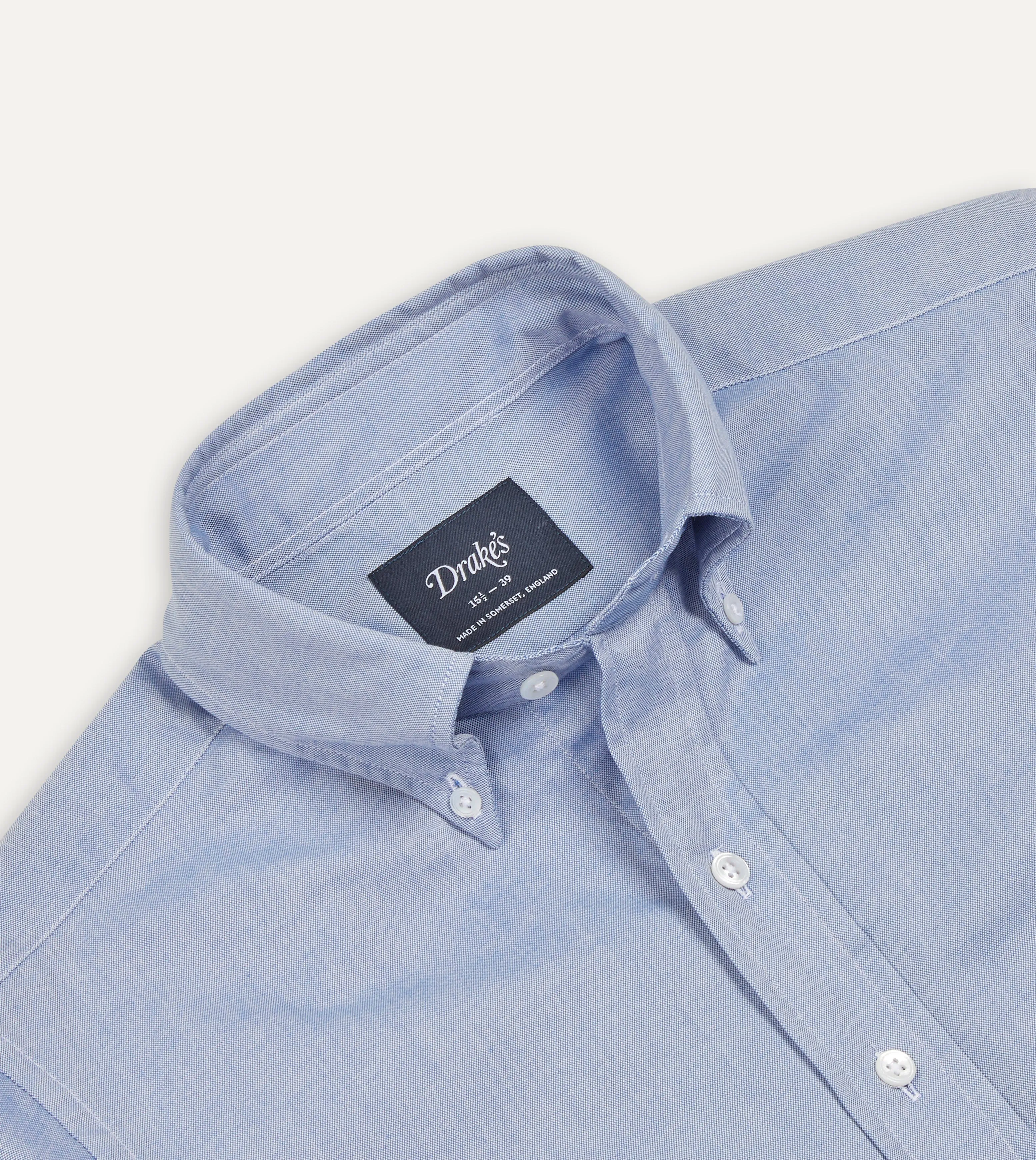 Navy Pinpoint Oxford Cotton Cloth Button-Down Shirt