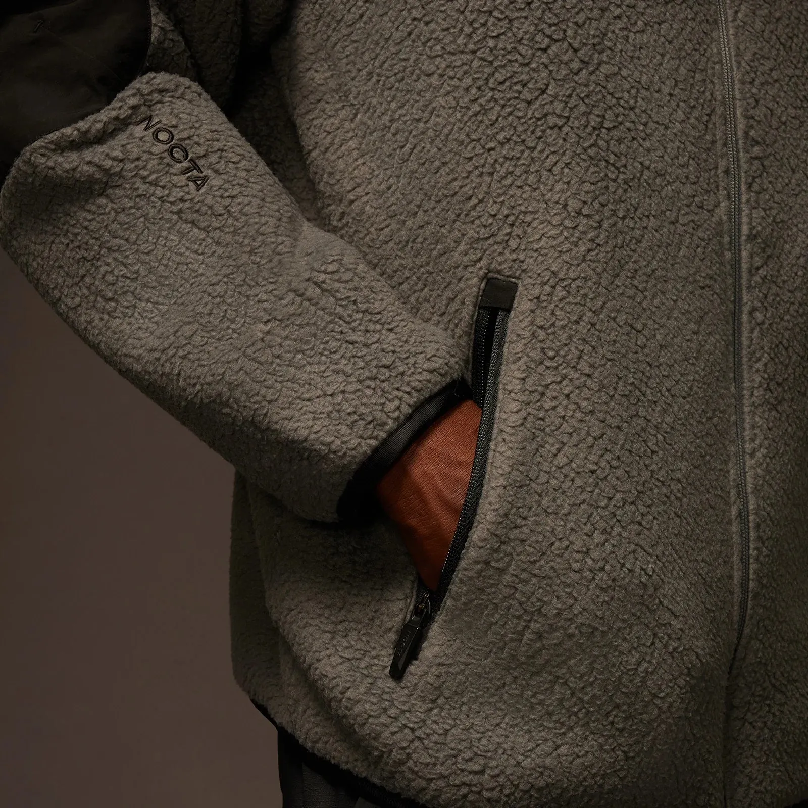 Nike x NOCTA Tahr Sherpa Zip-Up Jacket Iron Grey