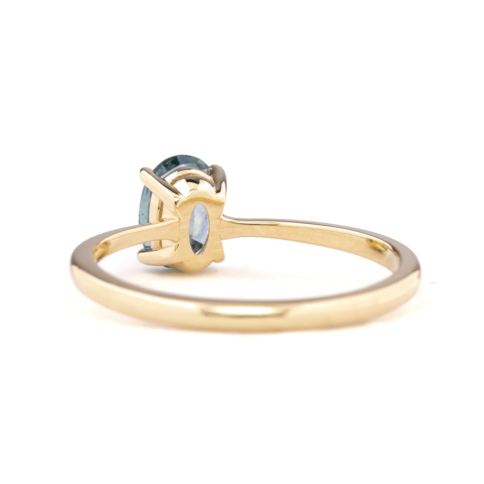 Nina Ring 0.90ct Aqua Blue Montana Sapphire, 14k Yellow Gold (One of a kind)