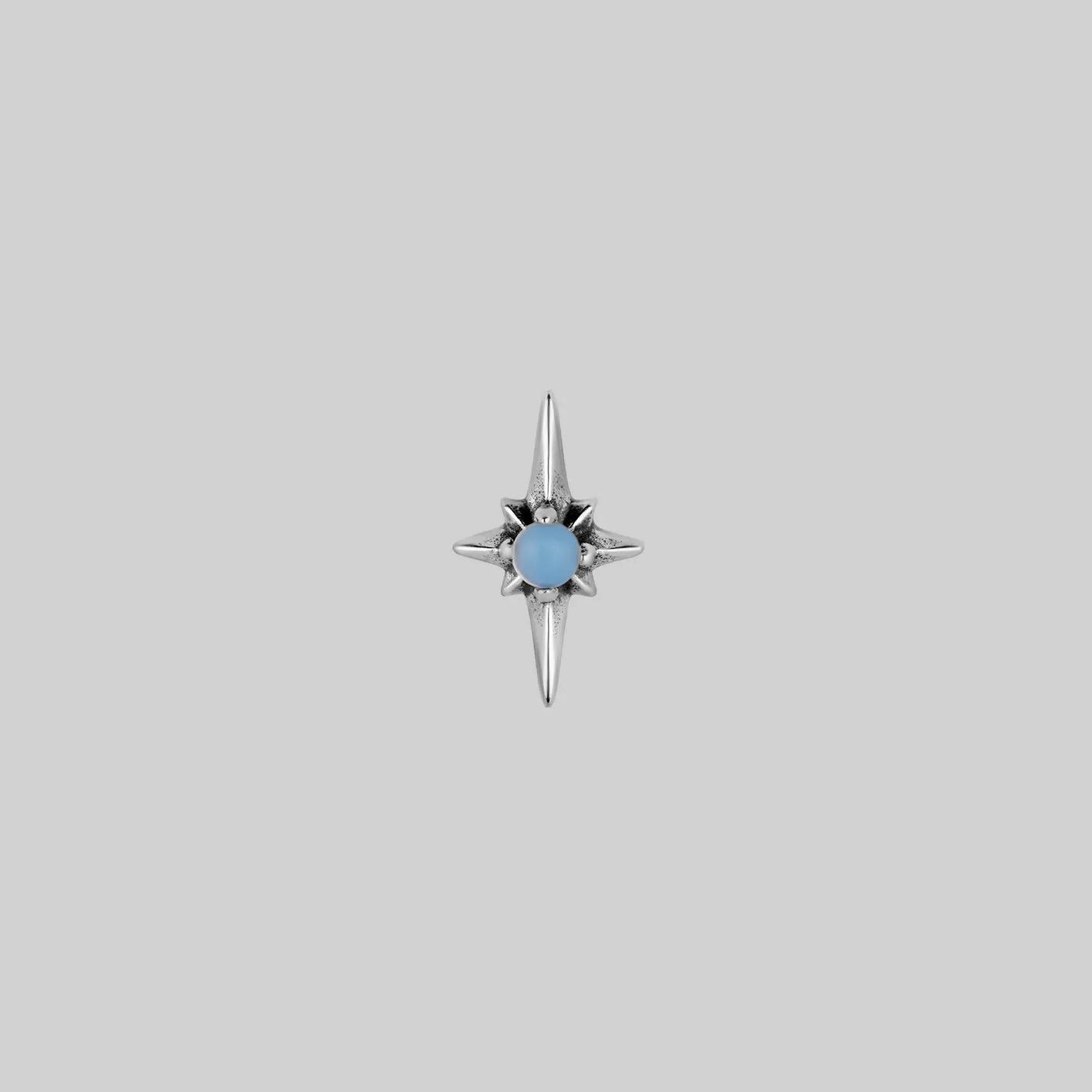 NOVA. Star Flare Opalite Stud Earring - Silver