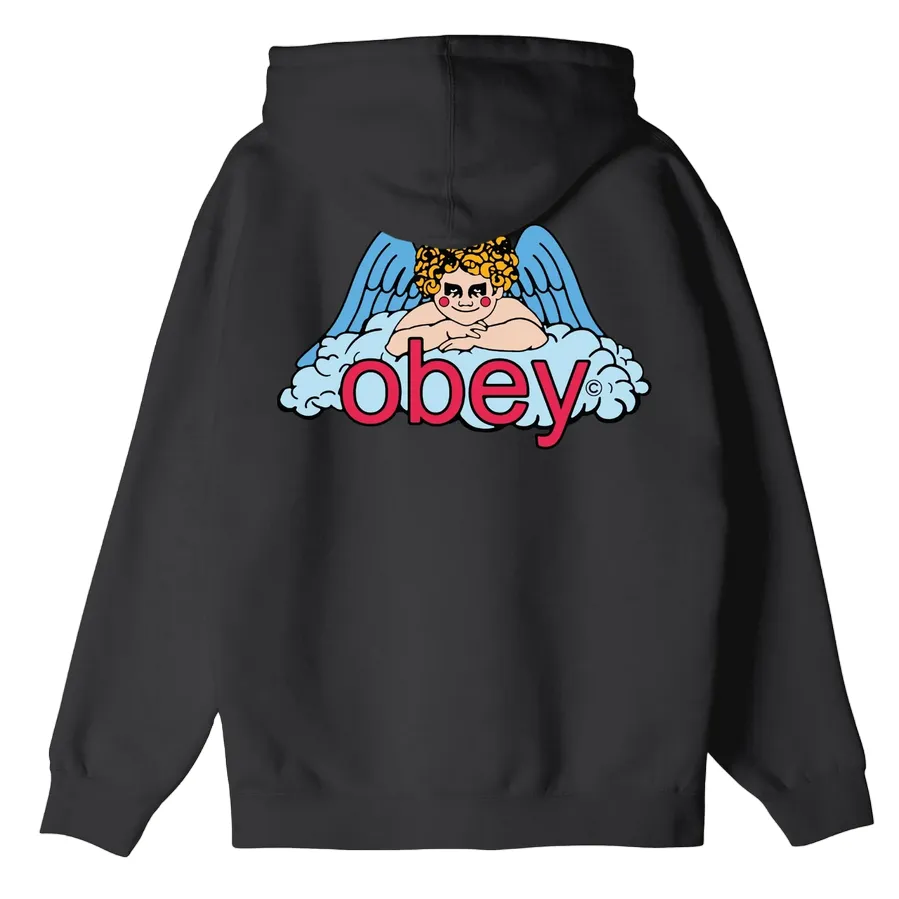 Obey hooded sweatshirt with full zip L'Angelo del Cielo 112853561 black