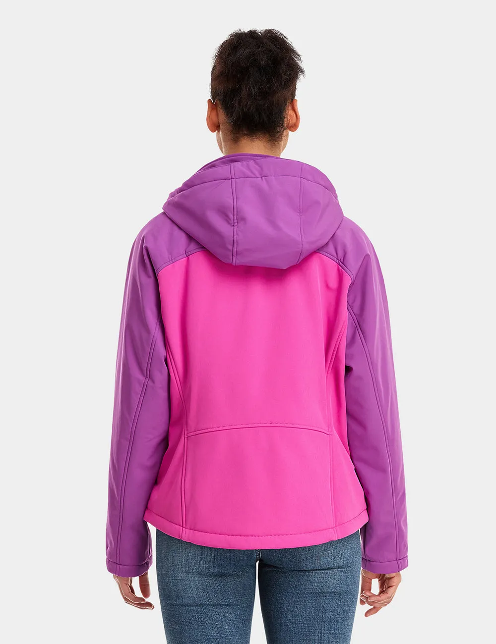 (Open-Box) Women's Heated Jacket - Pink & Purple/Gray (Battery Set Not Included)