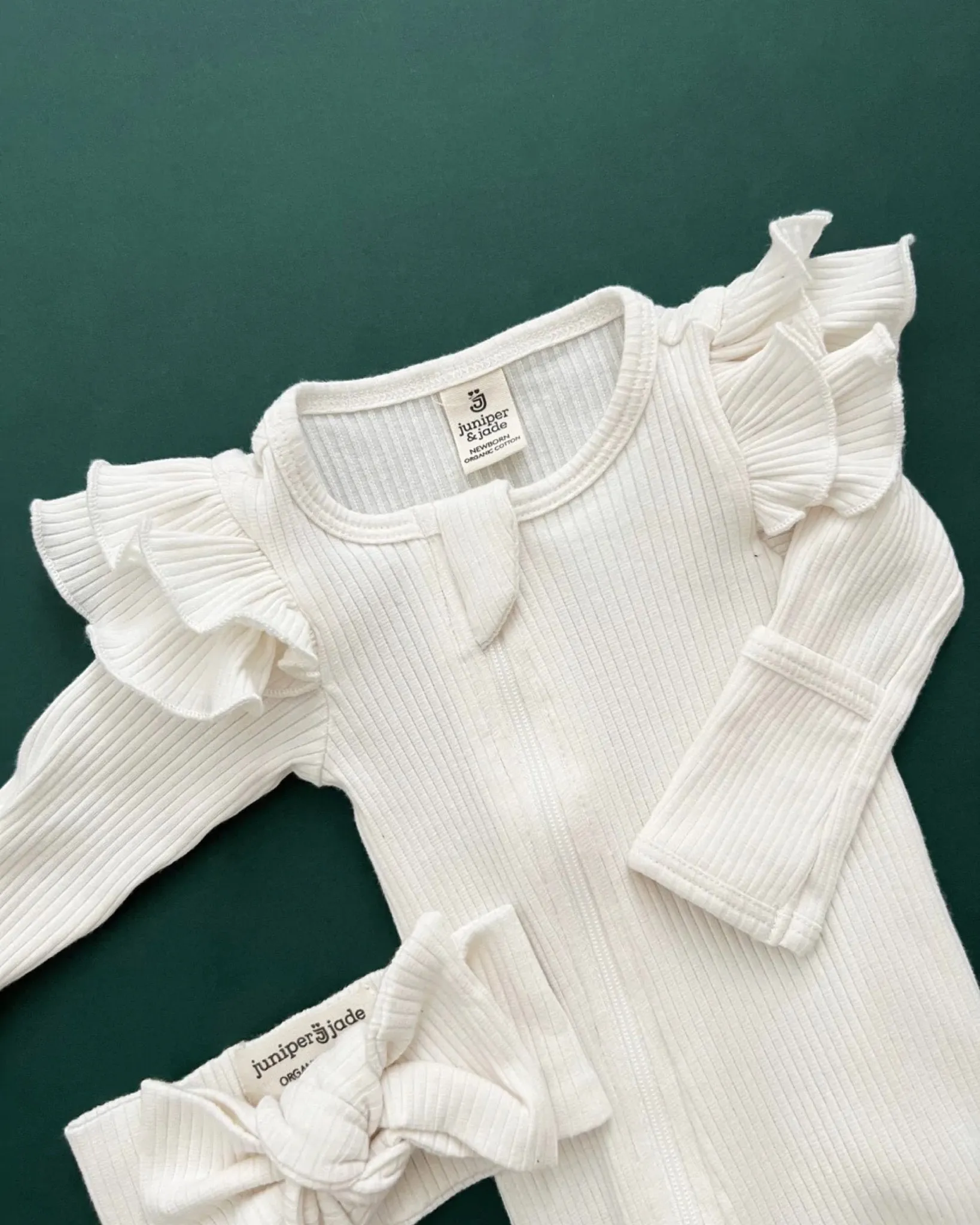 Organic Zip Footie Set | Milk