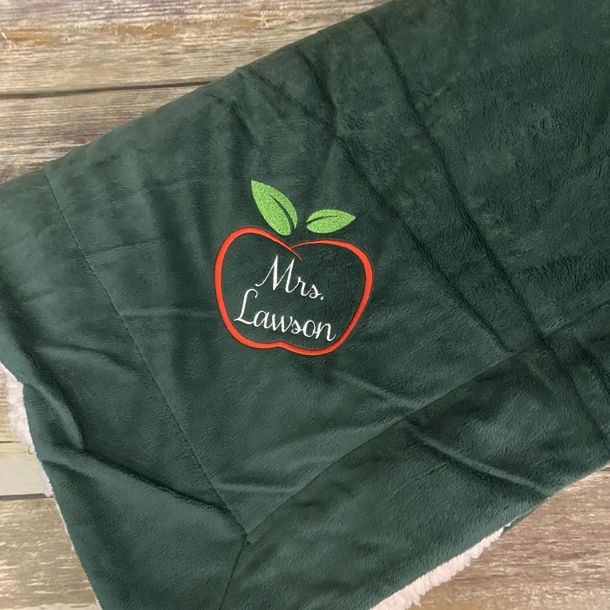 Personalized Teacher Mink Sherpa Blanket