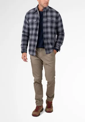 Plaid Flannel Shirt Jacket with Sherpa Lining