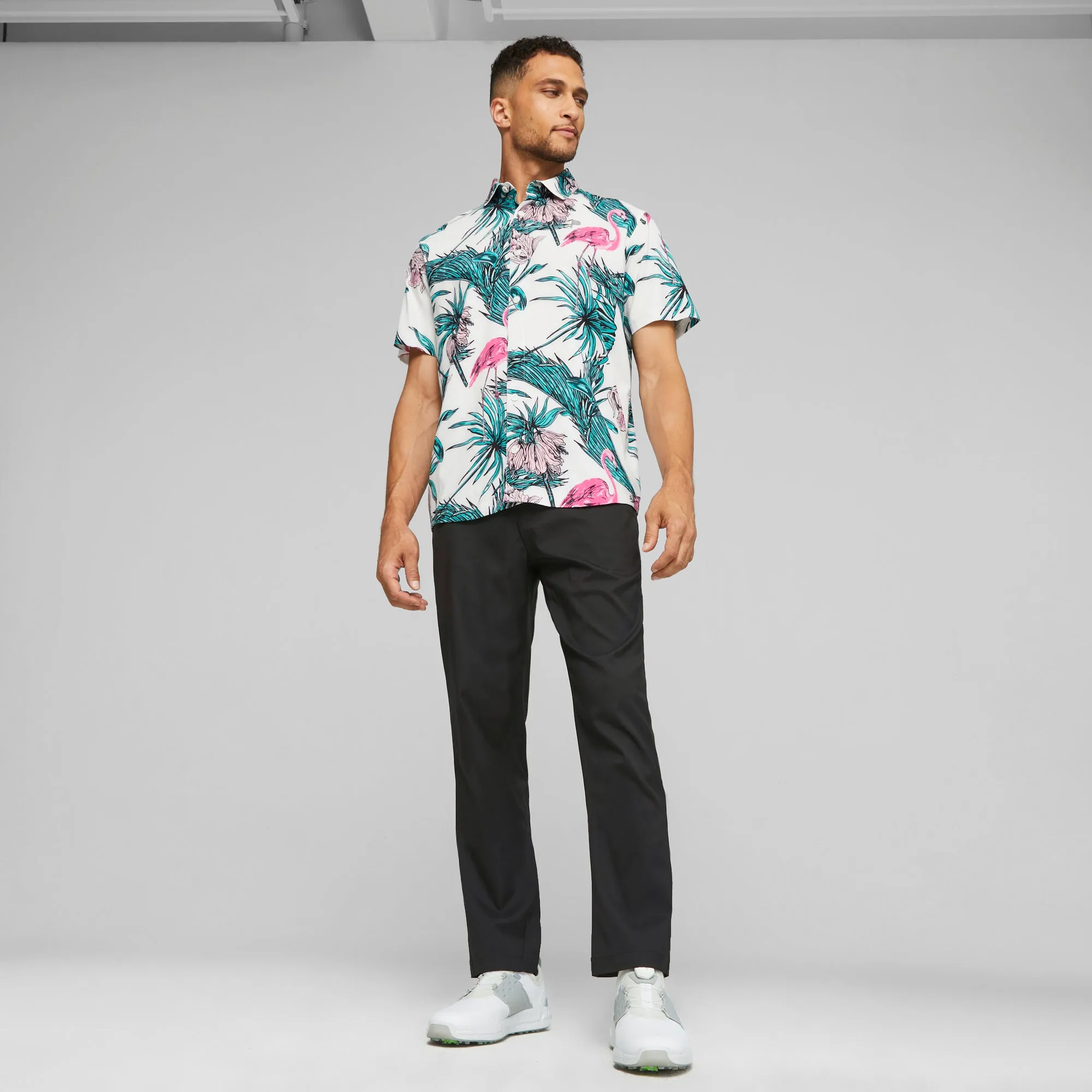 Puma x PTC Print Button Down Golf Shirt