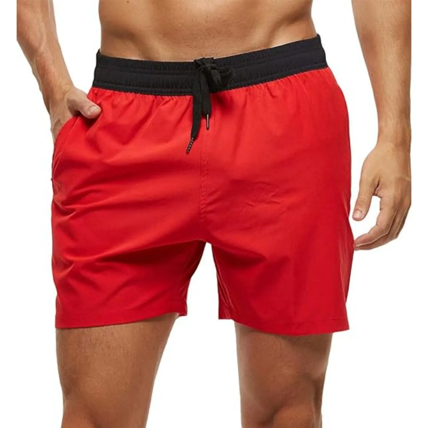 Quick Dry Beach Shorts With Zipper Pockets