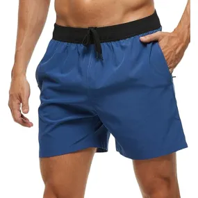 Quick Dry Beach Shorts With Zipper Pockets