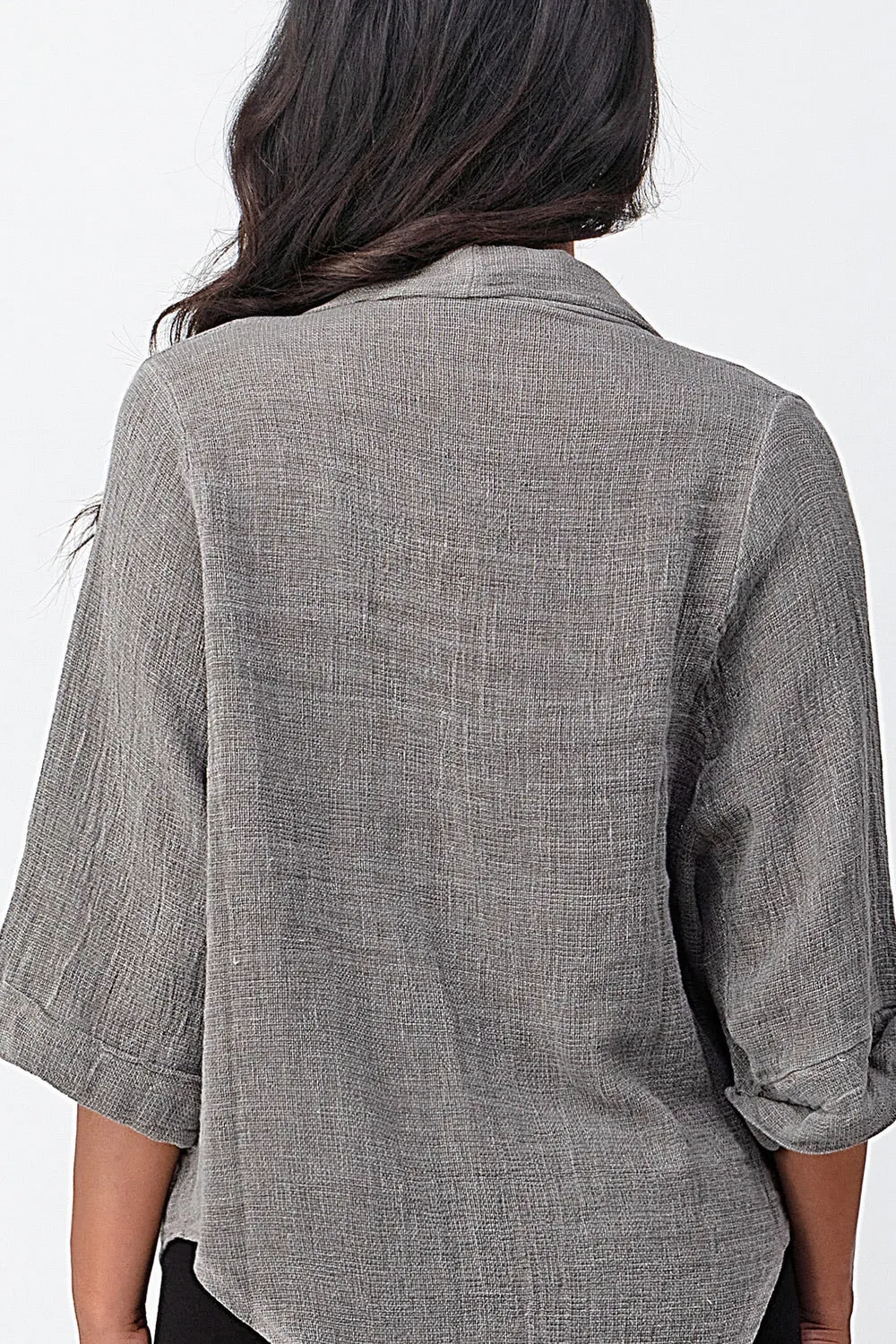 Raw Moda Short Linen Jacket