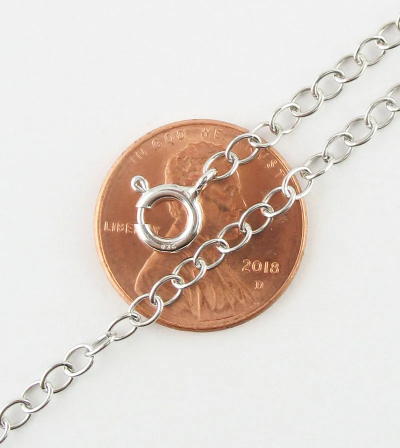 Rhodium-Plated Sterling Silver Extender Chains