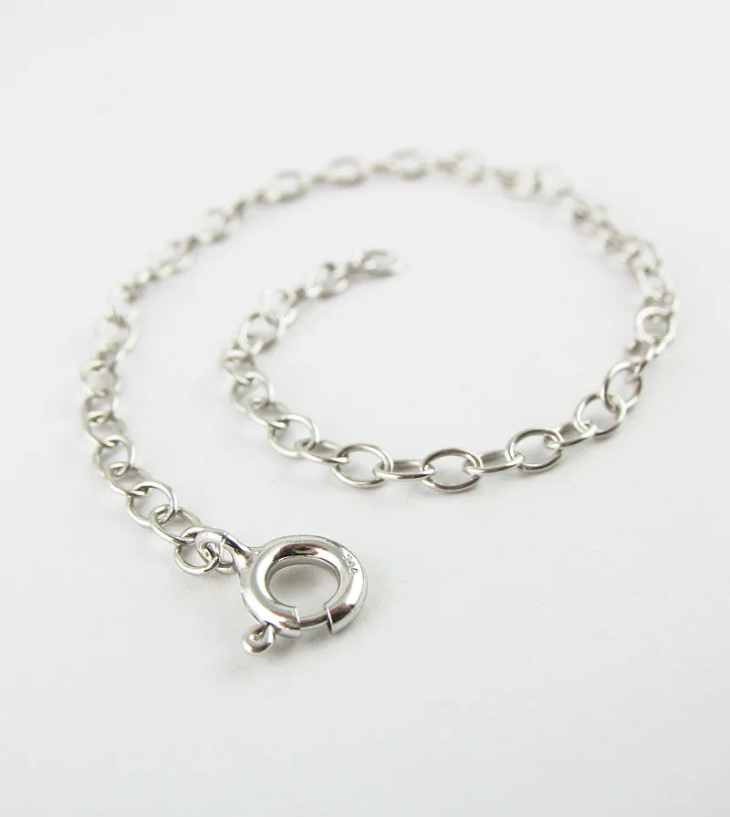 Rhodium-Plated Sterling Silver Extender Chains