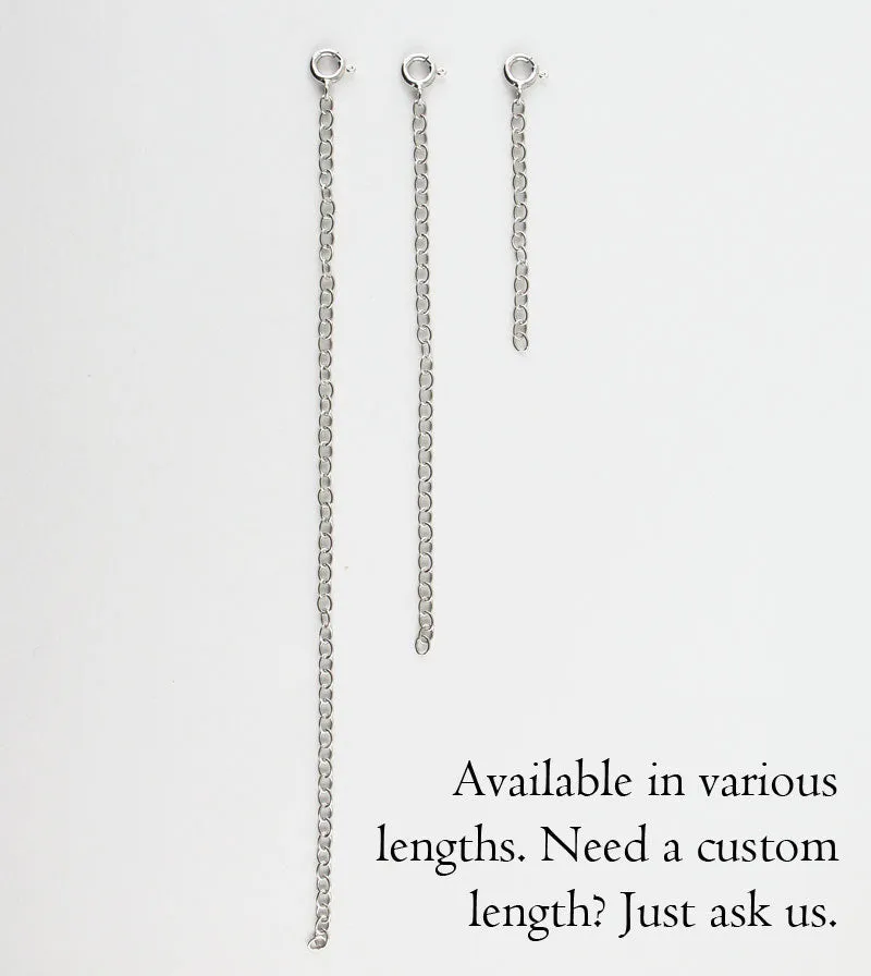 Rhodium-Plated Sterling Silver Extender Chains