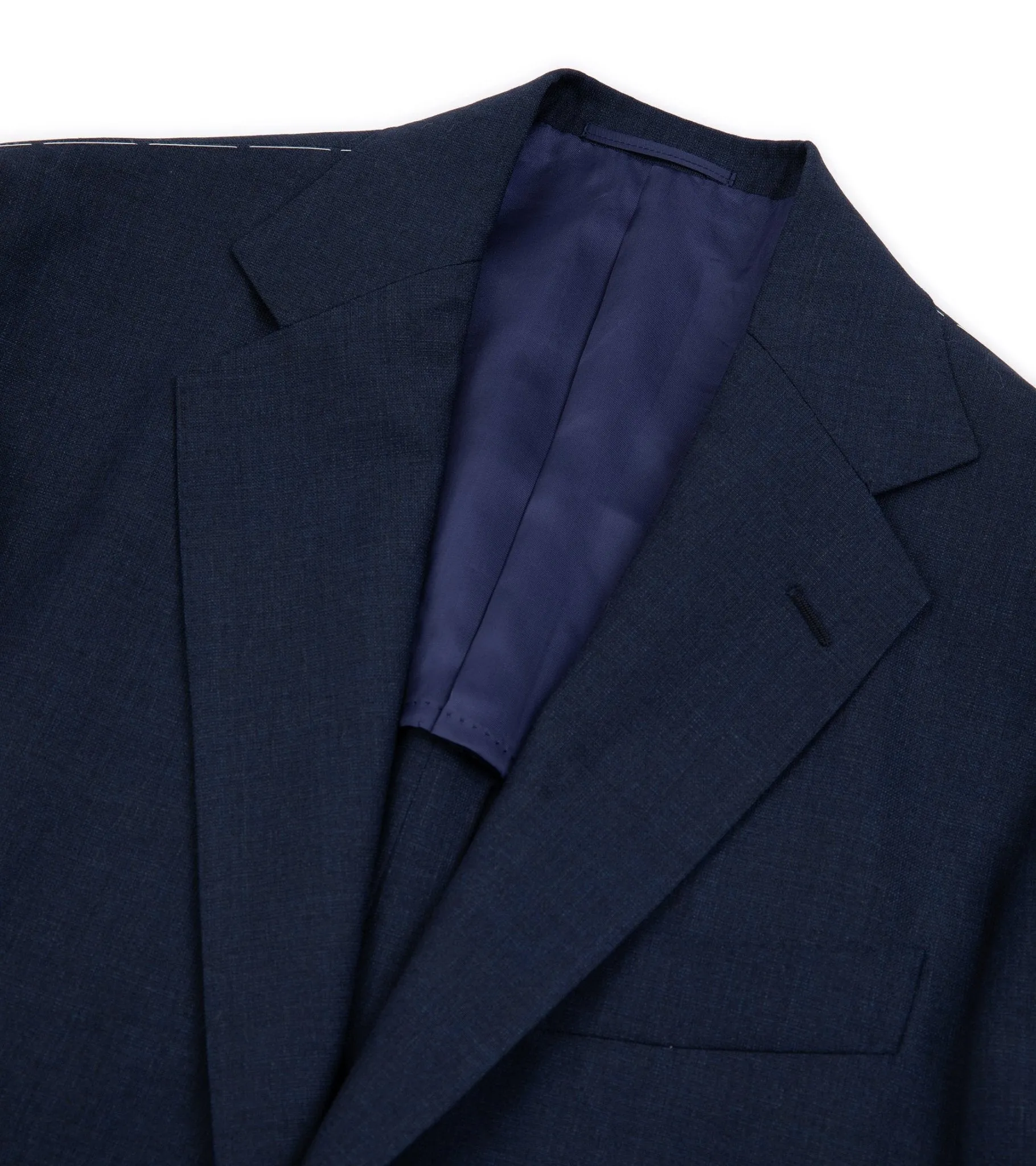 Ring Jacket Calm Twist Wool Suit: Slate Blue