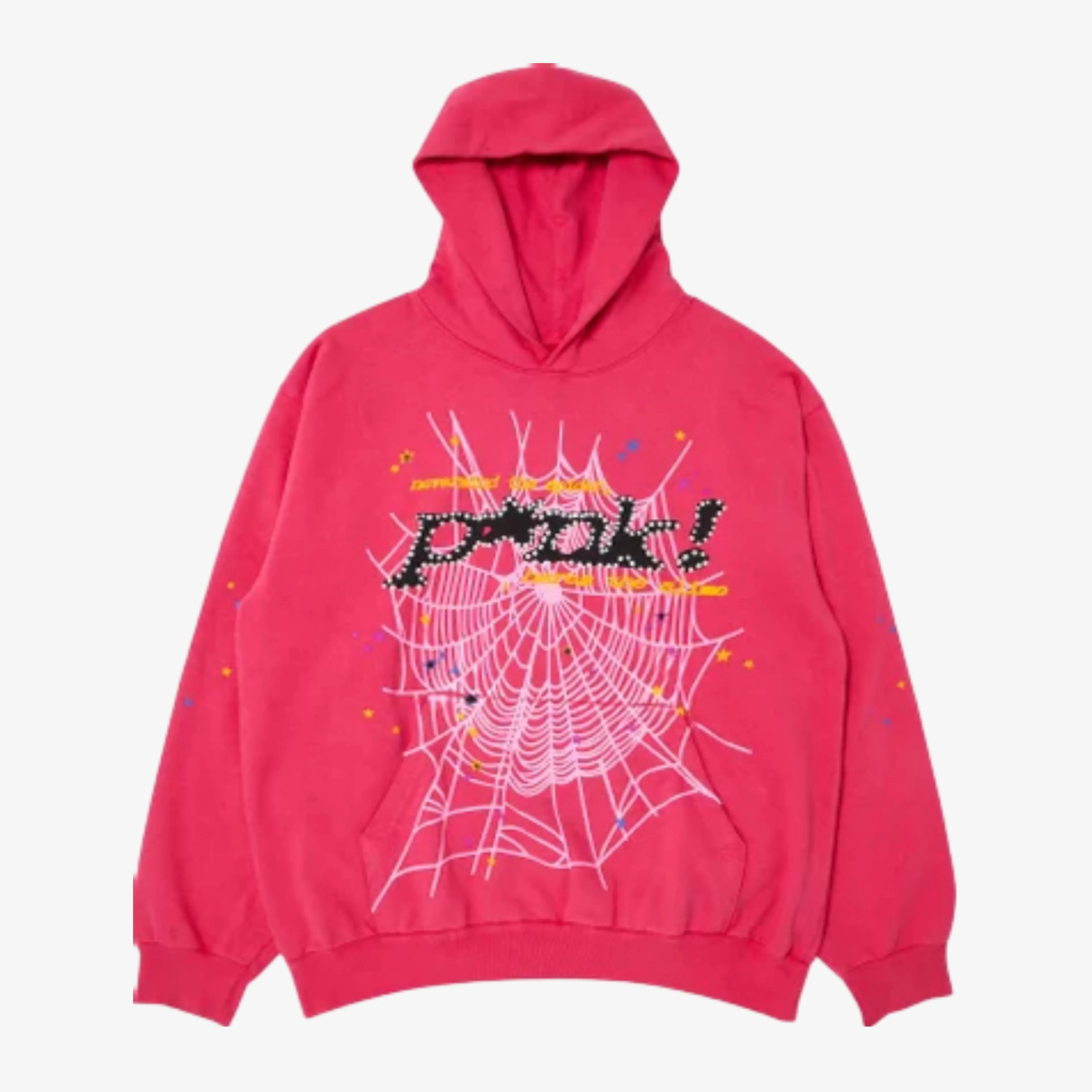 Sp5der 'P*NK V1' Pullover Hoodie Pink SS21